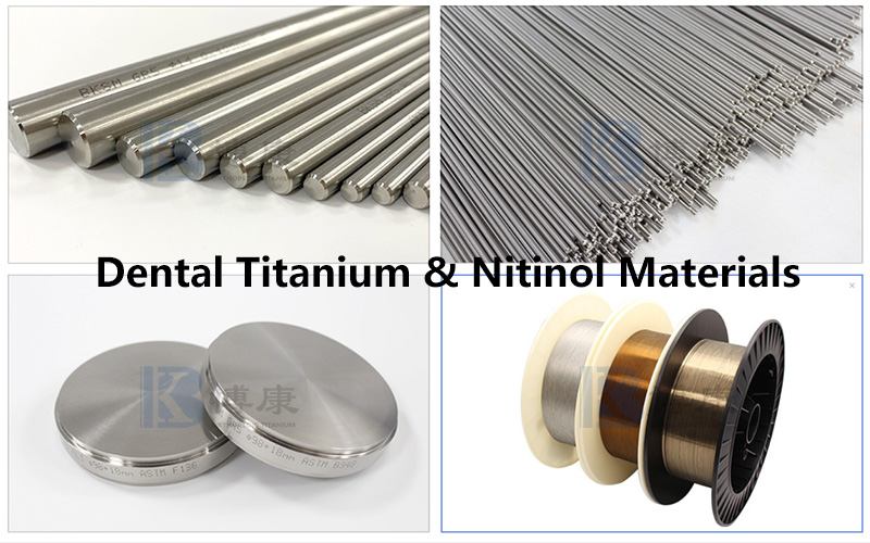 Materiales de titanio dental y nitinol para implantes y aplicaciones restaurativas