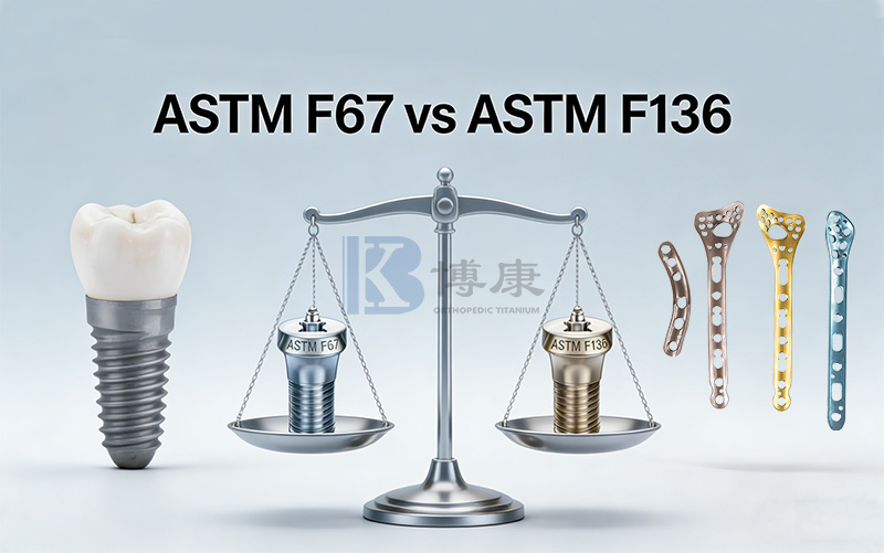 ASTM F67 frente a ASTM F136: una guía completa de materiales médicos de titanio